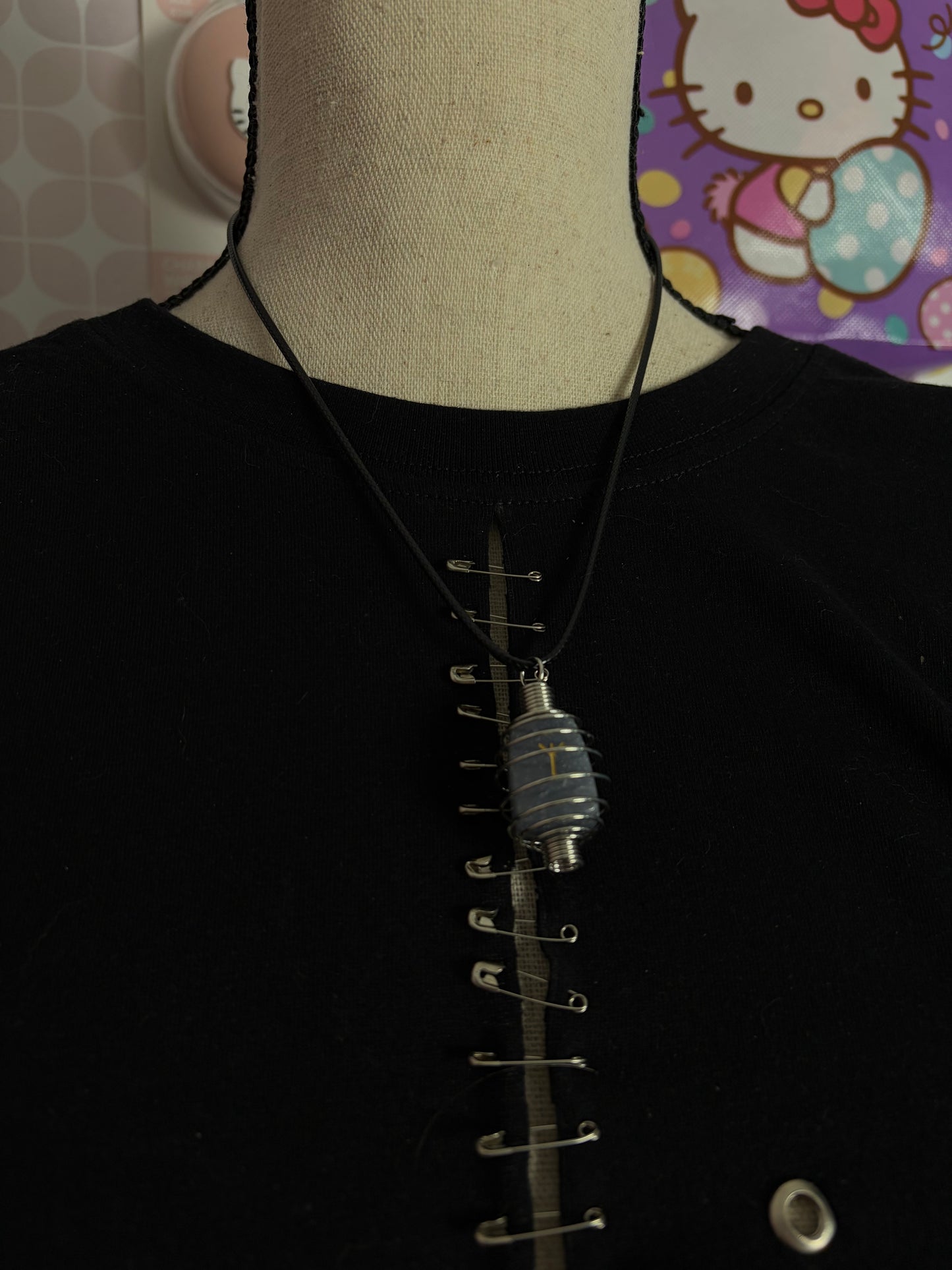 COLLIER CORDE AVENTURINE BLEU