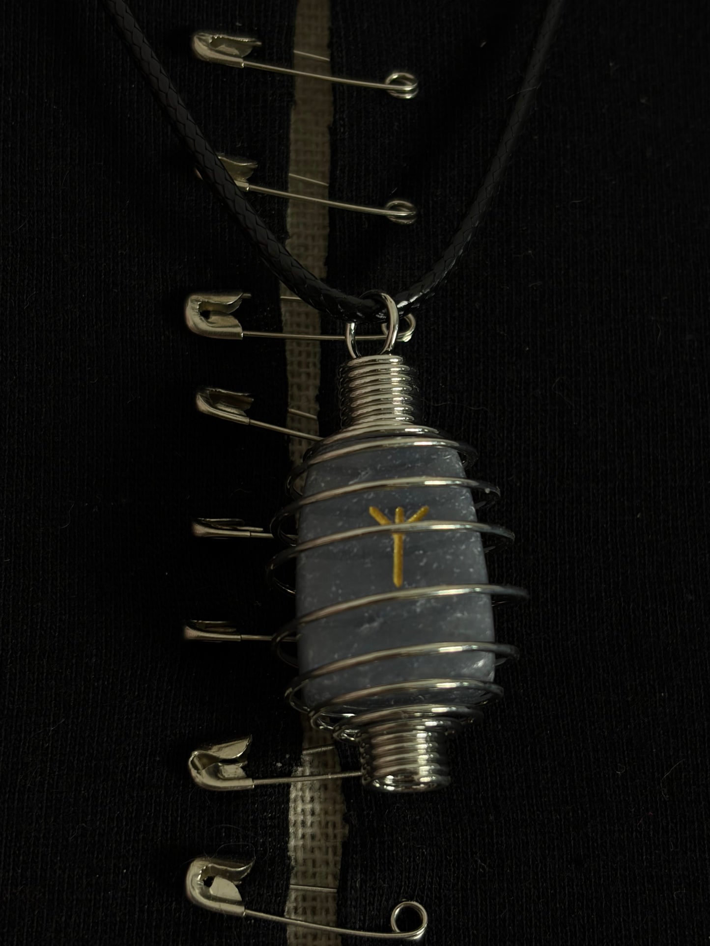COLLIER CORDE AVENTURINE BLEU